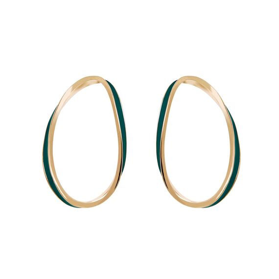 Золотые серьги женские Pertegaz Green