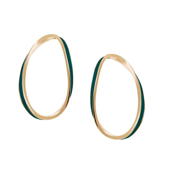 Золотые серьги женские Pertegaz Green