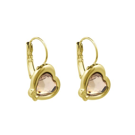 Золотые серьги с муранским стеклом Ciclon Cuore Gold