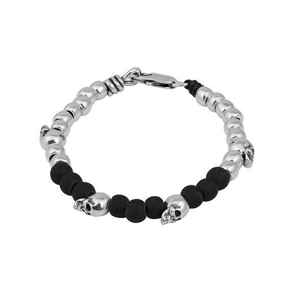 Серебряный браслет с муранским стеклом Ciclon Calavera
