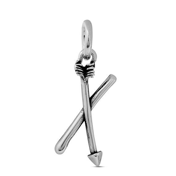 Серебряная подвеска буква большая X Ciclon Fletters