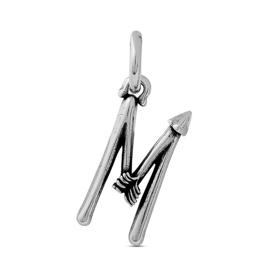 Серебряная подвеска буква большая M Ciclon Fletters