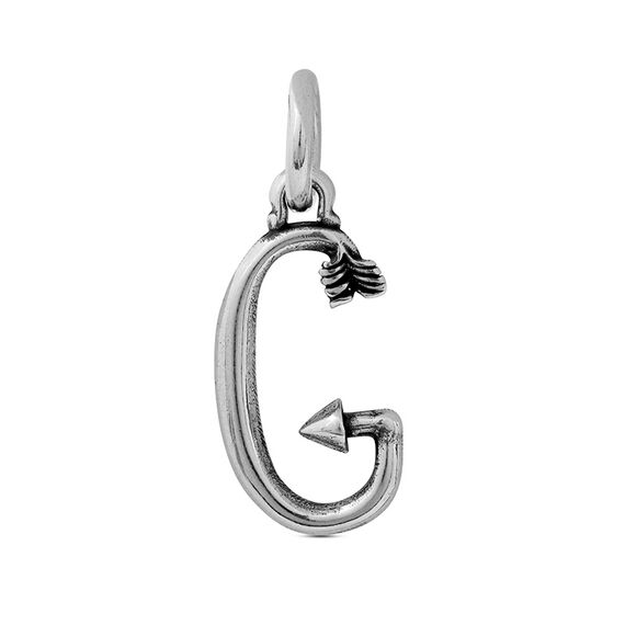 Серебряная подвеска буква большая G Ciclon Fletters