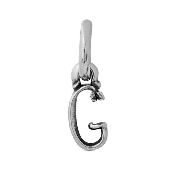 Серебряная подвеска буква маленькая G Ciclon Fletters