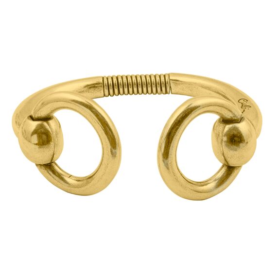 Жесткий браслет с золотом Ciclon Catch me Gold