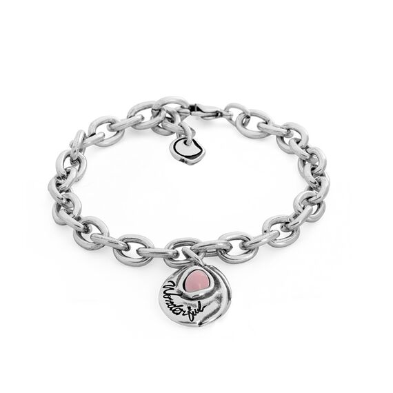 Серебряный браслет женский розовый матовый Ciclon Wonderfull