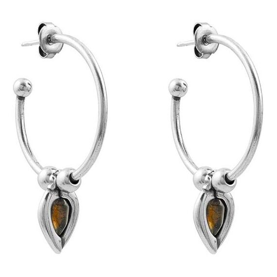 Серебряные серьги кольца женские Ciclon Lizana