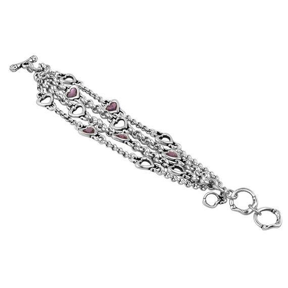 Серебряный браслет с сердечками Ciclon Gotas de Amor