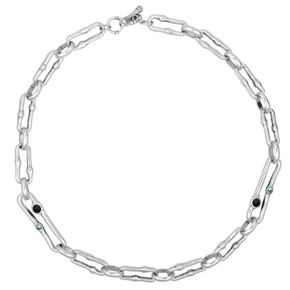 Серебряное колье женское с муранским стеклом Ciclon Azami, Размер (мм): 470-490