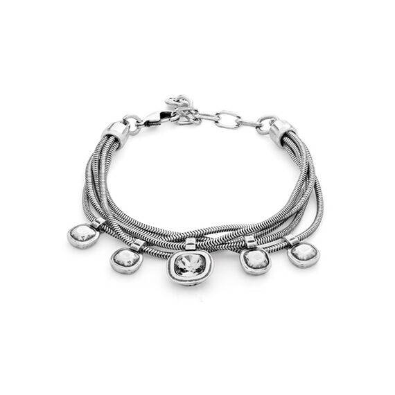 Серебряный браслет женский с кристаллом Сваровски Ciclon Emo Detail