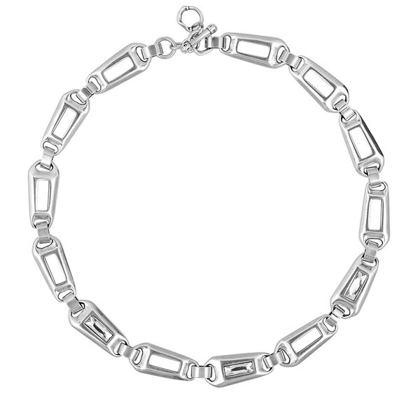 Серебряное колье с муранским стеклом Ciclon Lineal