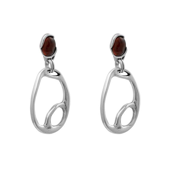 Серебряные серьги с муранским стеклом Ciclon Deba