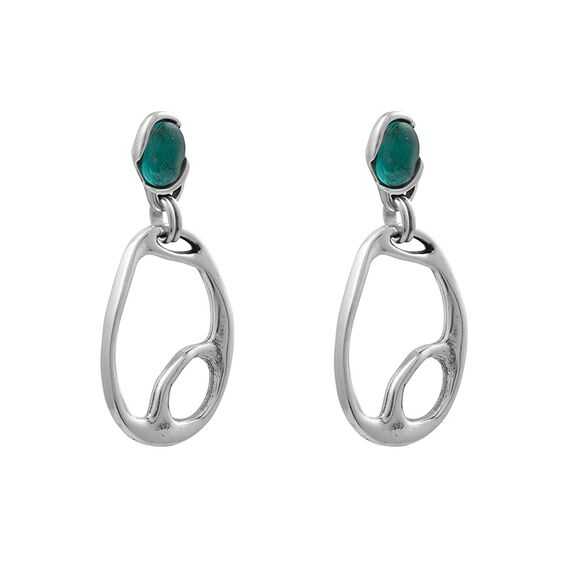 Серебряные серьги с муранским стеклом Ciclon Deba