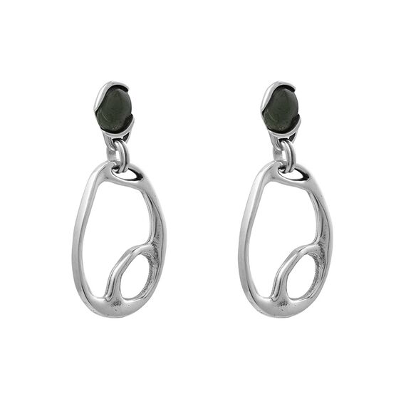 Серебряные серьги с муранским стеклом Ciclon Deba