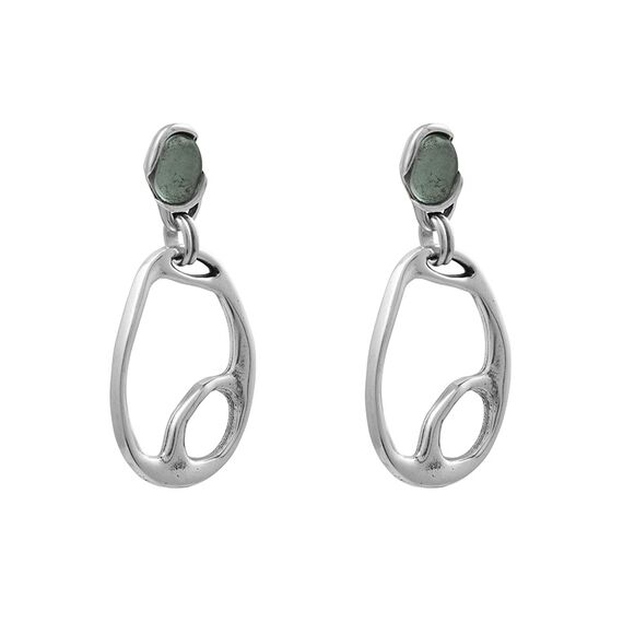 Серебряные серьги с муранским стеклом Ciclon Deba