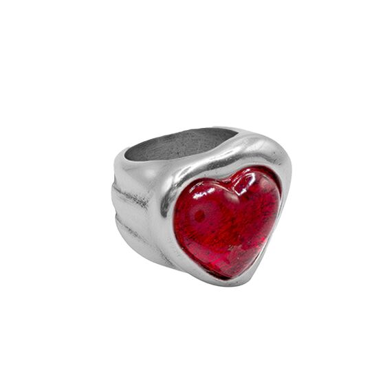 Серебряное кольцо женское с сердечком Ciclon Romance, Размер (мм): 16,5