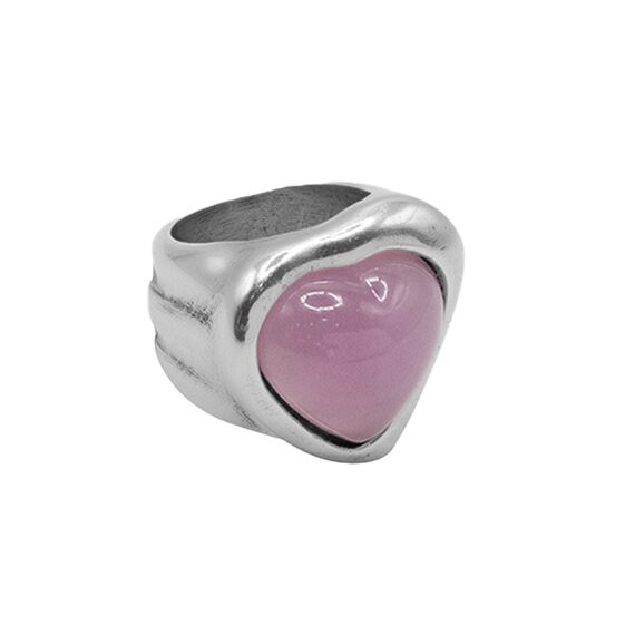 Серебряное кольцо женское с сердечком Ciclon Romance, Размер (мм): 16,5