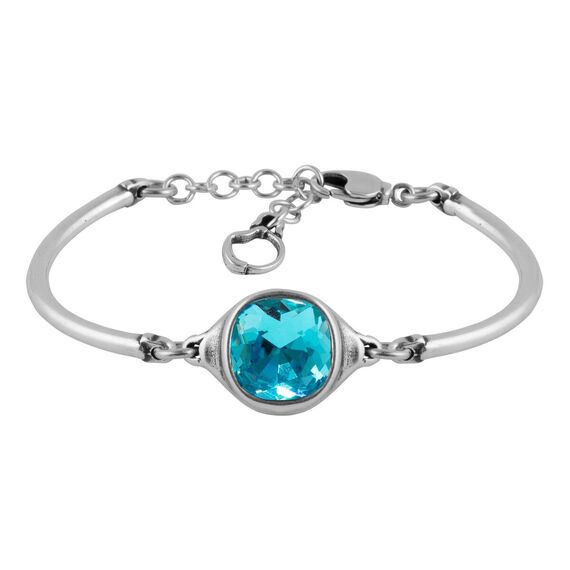Серебряный браслет женский с кристаллом Сваровски Ciclon Mi Amor