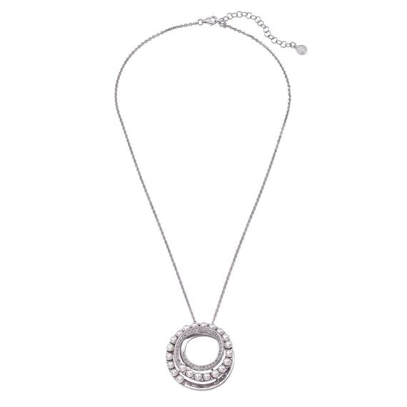 Серебряное колье с подвеской из жемчуга Majorica Pirouette