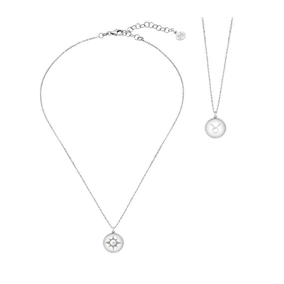 Серебряное колье с подвеской из жемчуга Мабэ Телец Majorica Zodiac