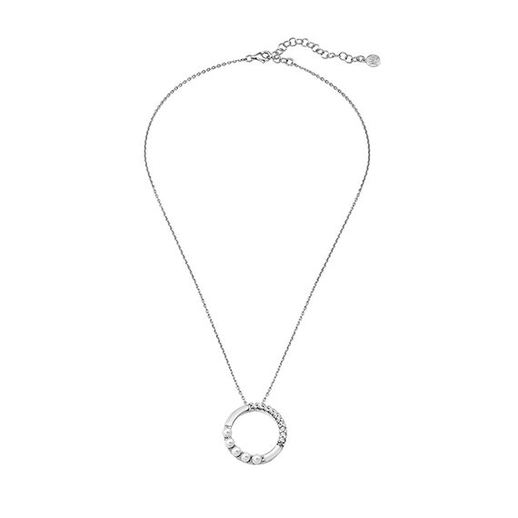 Серебряное колье с подвеской из жемчуга и фианитов Majorica Pirouette