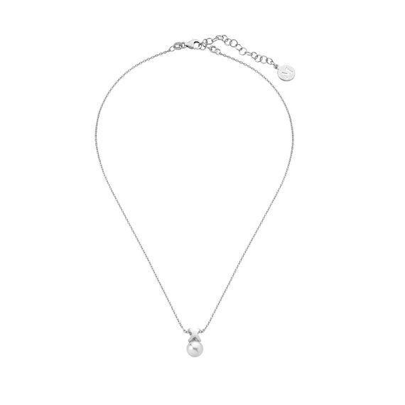 Серебряное колье с подвеской из жемчуга Majorica Fine Silver
