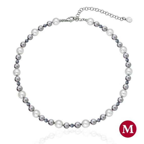 Колье из круглого жемчуга мультиколор Majorica Estela