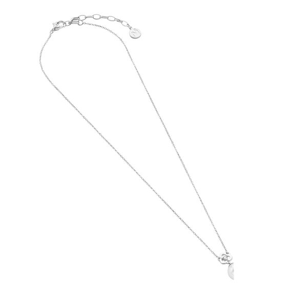 Серебряное колье с подвеской из белого жемчуга Majorica Classic