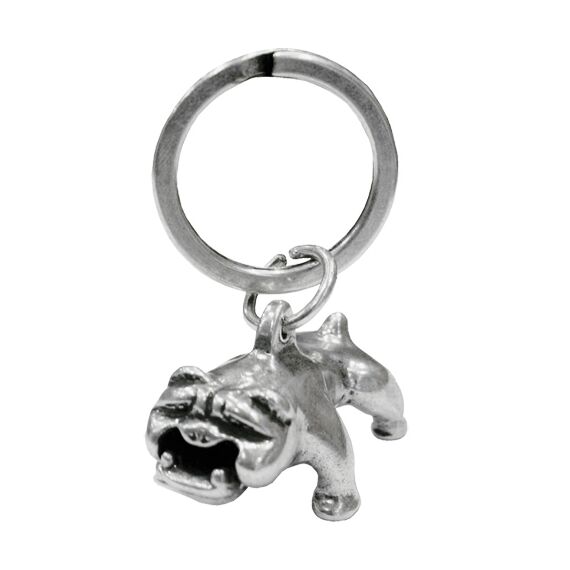 Брелок для ключей серебряный бульдог UNOde50 Bulldog