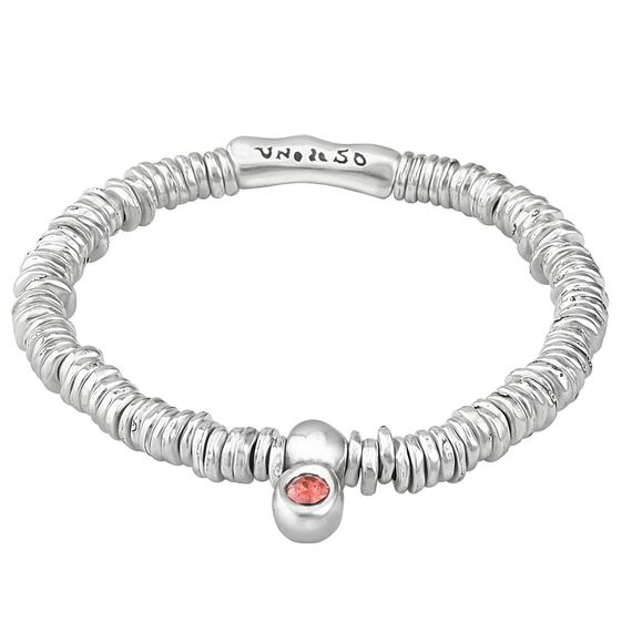 Серебряный браслет с кристаллом Сваровски UNOde50 Orange stone