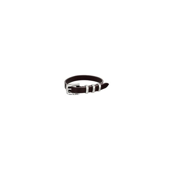 Кожаный браслет с серебряными вставками UNOde50 Wrist belt