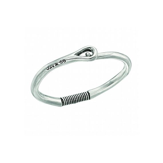 Жесткий браслет из серебра женский UNOde50 Threading