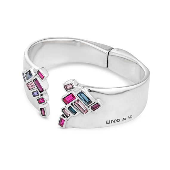 Жесткий браслет из серебра с кристаллами Сваровски UNOde50 Crystal Wall