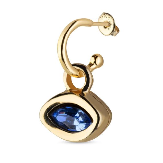Золотая подвеска женская с кристаллом Swarovski для пирсинга  UNOde50 Shine on me