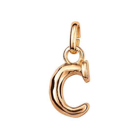 Подвеска золотая буква UNOde50 Hang me C