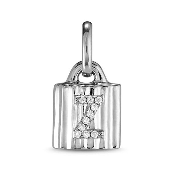 Подвеска серебряная замок с буквой из кристаллов Swarovski UNOde50 MYPADLOCK Z