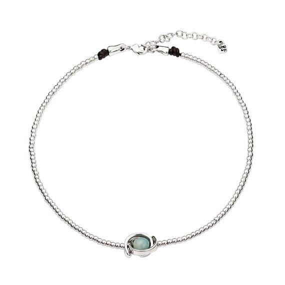 Серебряное колье женское с амозанитом UNOde50 Tight moon