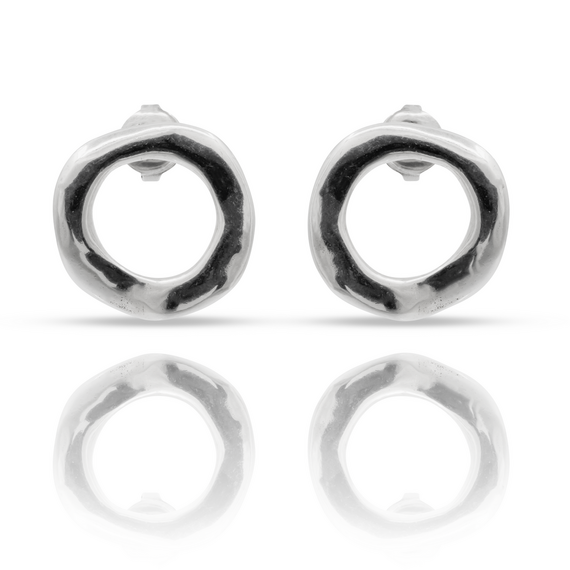 Серебряные серьги кольца женские UNOde50 Ciambella