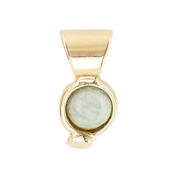 Золотая подвеска с натуральным камнем UNOde50 My Amazonite