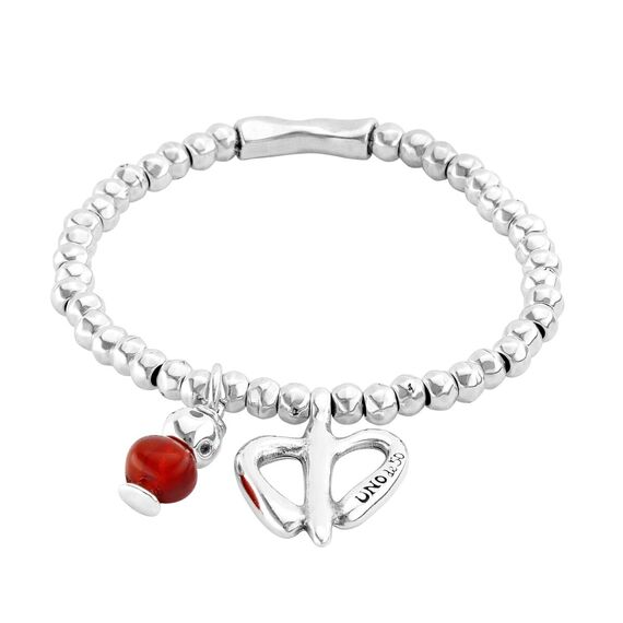 Серебряный браслет с сердечком UNOde50 Love freedom