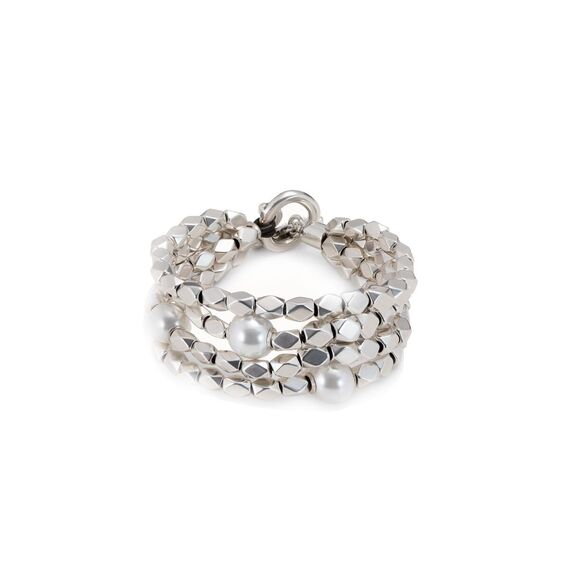 Серебряный браслет с жемчугом UNOde50 End Pearl