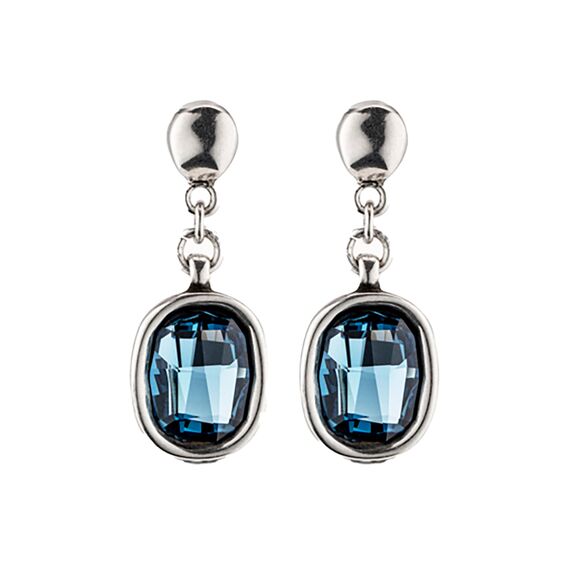 Серебряные серьги с кристаллами Сваровски Зажигать UNOde50 Light it up