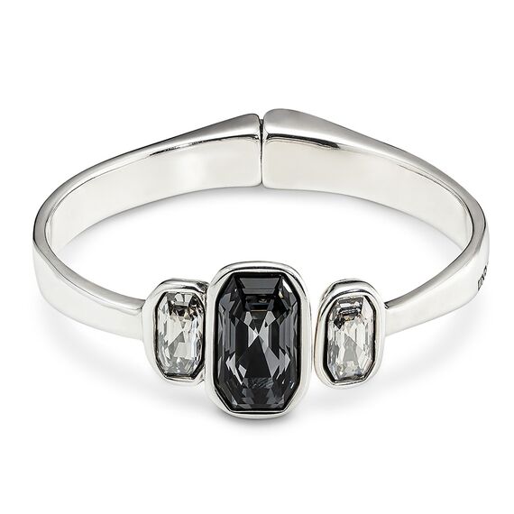 Серебряный браслет женский жесткий с кристаллами Swarovski UNOde50 Кобра