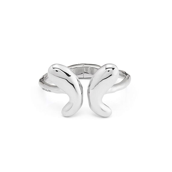 Серебряный браслет женский жесткий Бабочка UNOde50 Wings, Размер (мм): 155