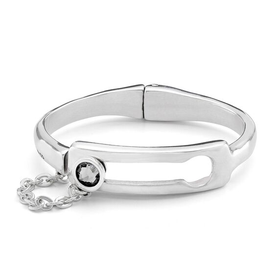 Серебряный браслет женский с кристаллом Swarovski жесткий UNOde50 On my own