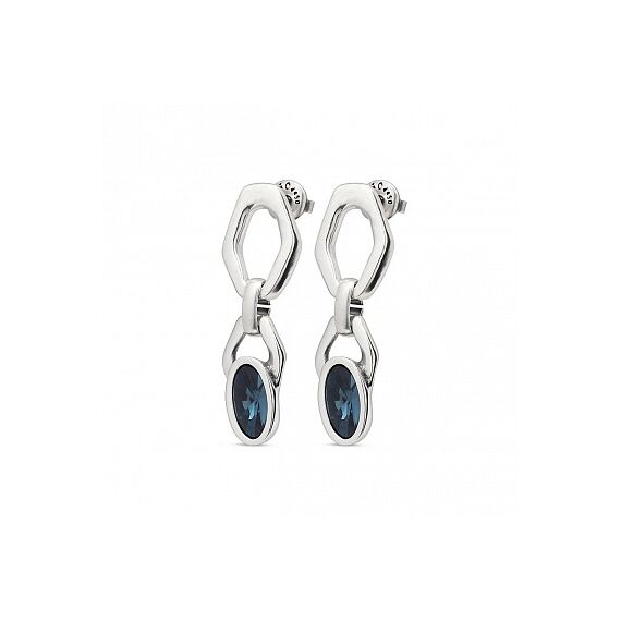 Серебряные серьги женские длинные с кристаллами Swarovski UnoDe50 Kingdom