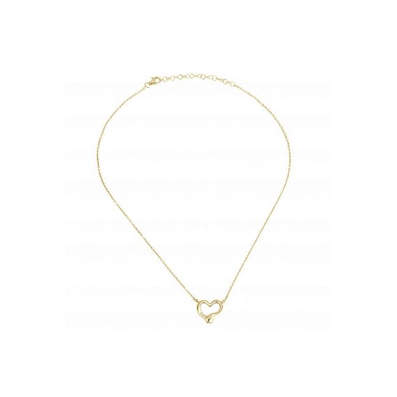 Золотое ожерелье с сердцем из топаза UNOde50 Straight to the Heart