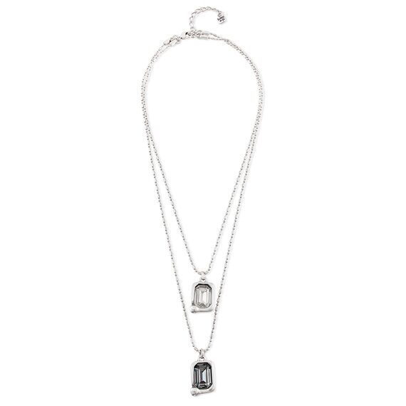 Серебряное колье двойное с кристаллами Сваровски UNOde50 Marvellous