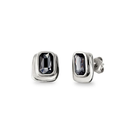 Серебряные серьги женские с кристаллами Сваровски UNOde50 Ser Magnetica
