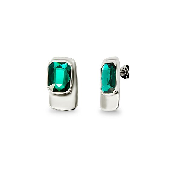 Серебряные серьги женские с кристаллами Сваровски UNOde50 Ser Magnetica